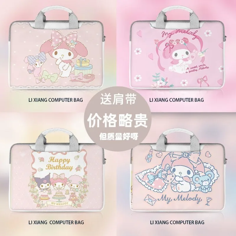 

Sanrio Melody, милая мультяшная сумка для ноутбука, индивидуальная, подходит для Apple, новый универсальный модный портативный праздничный подарок Huawei, каваи
