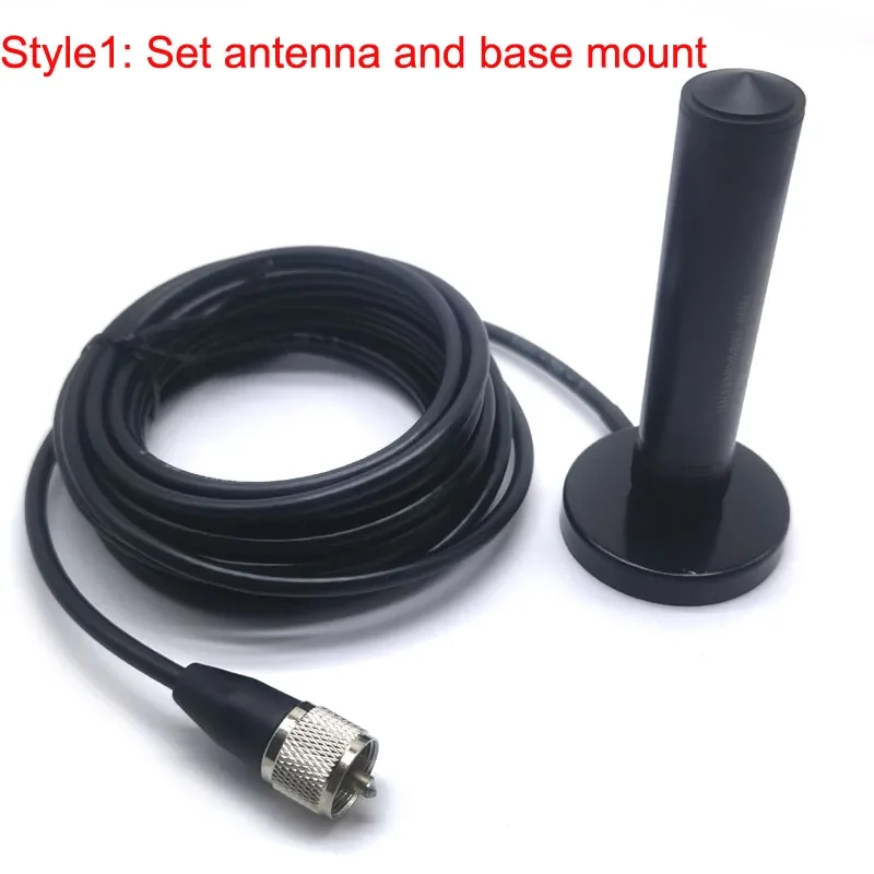 10CM 144/430MHz Wide Band Antenna Aerial PL-259 Magnetic Base with 5m Coaxial Cable For CB Car Mobile Radio Walkie Talkie