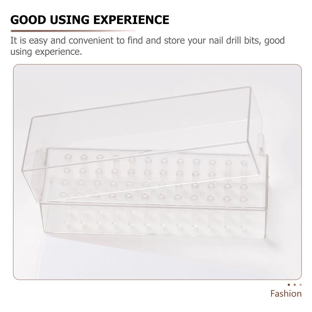 

Nail Drill Bits Storage Box 10 Grids Grinding Head Organizer For Manicure Tools Salon Use Nail Bit Holder Case