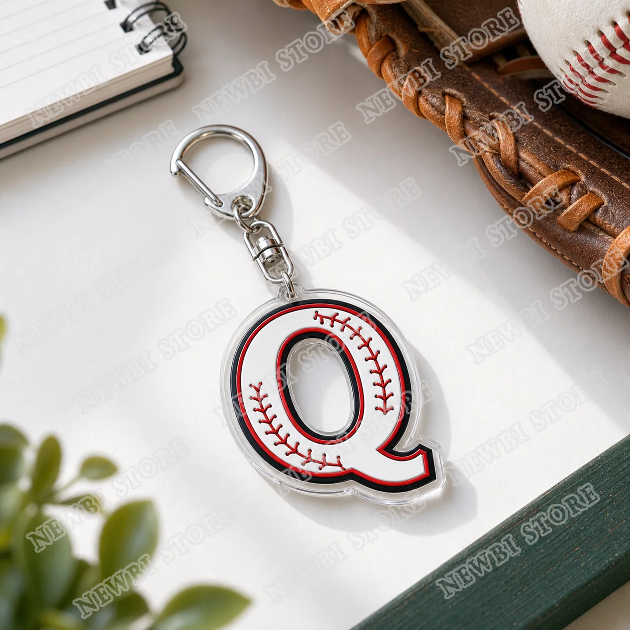 Fashion Baseball Letter Keychain for Accessories Bag F M K Sports Monogram Name Charm Keyrings Jewelry Player Gifts