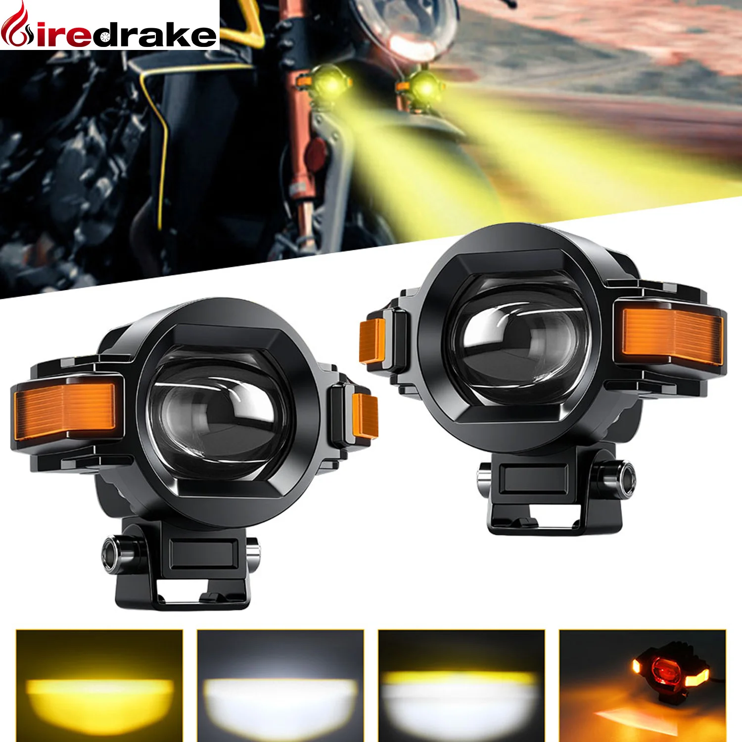 

Светодиодный прожектор для мотоцикла 160 Вт 16000LM высокой мощности для мотоцикла DRLProjection Len Spotlight 6000K Вспомогательный прожектор для мотоцикла 24 В