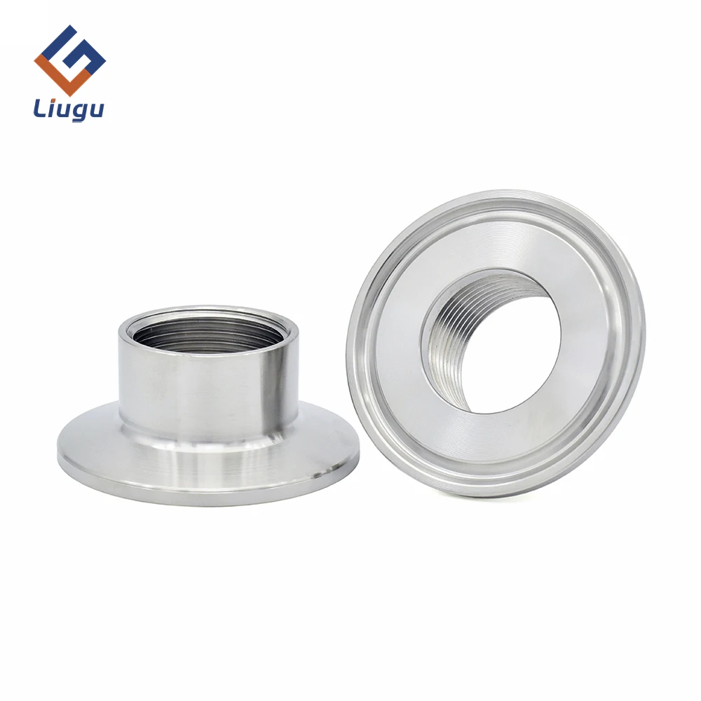 304 Food Grade Sanitary Stainless Steel Short Quick-Connect Tri-Clamp BSPT Female Thread Adapter,1/4
