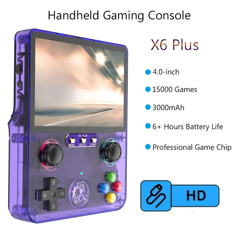 

Portable 4-inch LCD Screen Game Console with 15000 Built-in Games Dual Joystick Handheld Game Console High Definition Retro
