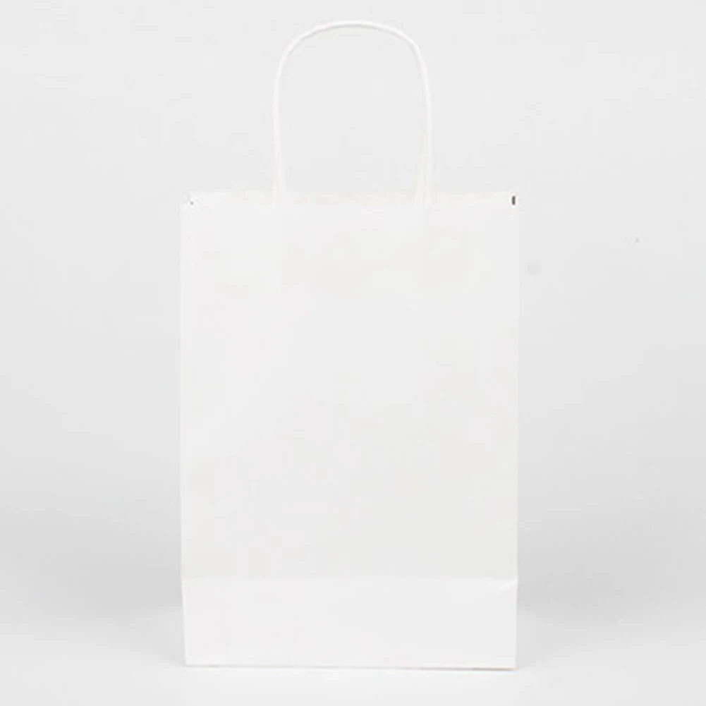 10 ชิ้นถุงกระดาษคราฟท์ Hot Stamping Love ถุงกระดาษคราฟท์วันเกิดถุงกระดาษพร้อมที่จับสําหรับงานปาร์ตี้ช้อปปิ้ง