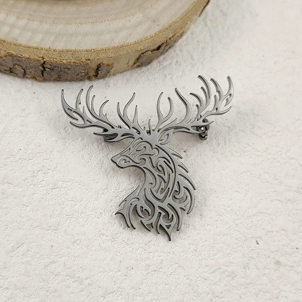 بروش من الفولاذ المقاوم للصدأ مطلي بالذهب عيار 18 قيراط على طراز الشرير المجوف، وإكسسوارات البدلة السوداء، ومجموعة مطابقة لحفلات الزفاف #5