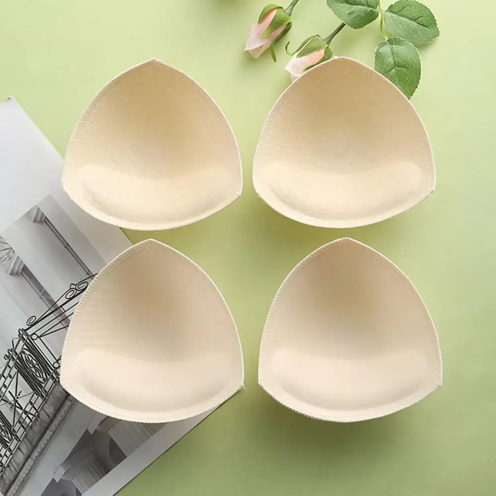 2026 Bra Pad Insert Sewn Push Up Bra Cup Inserts Removable Triangle Breast Enhancer for Swinsuit Sports Bra Bikini 95
