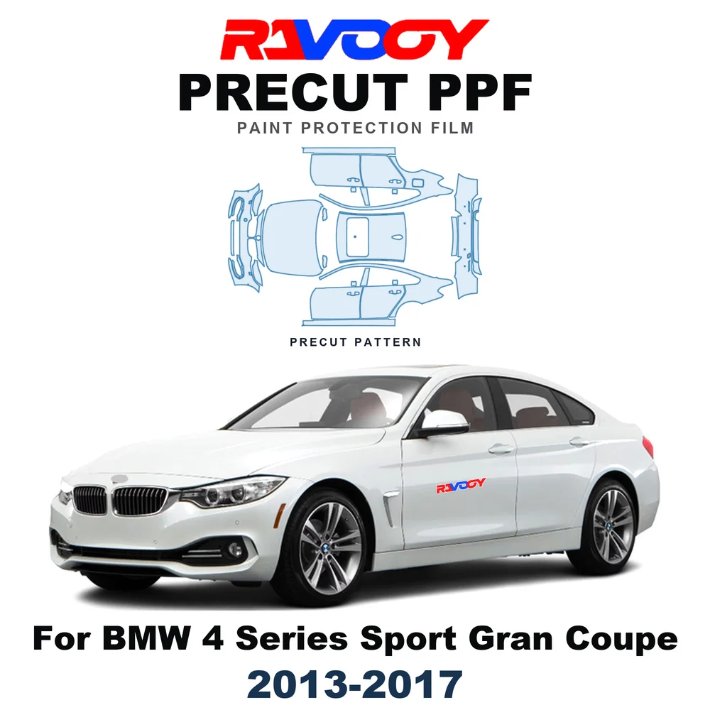 Precut PPF For BMW 4 Series Sport Gran Coupe 2013-2017 8.5mil TPU Paint Protection Film Hood Bonnet Bumper Headlight Clear Kit