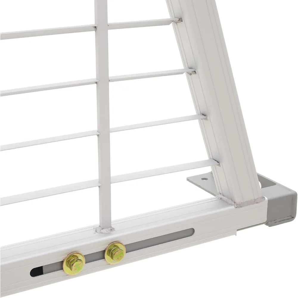 Adjustable Aluminum Truck Headache Rack 62-74W, Brake Light Cutout, Anodized Finish, Enhanced Safety and Style