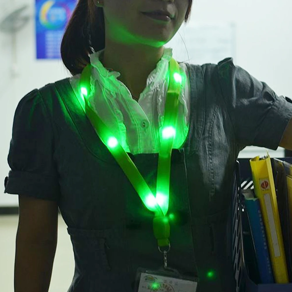

Glowing Badge Lanyard Charm Straps Mobile Phone Keychain Accessories USB Disk Decorative Cord Clasp Easy Attach