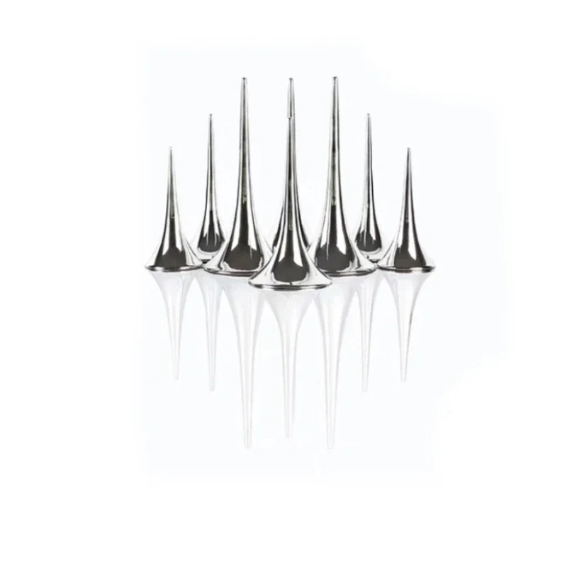 Light luxury metal reflection cone art cone ornament model room sales office display stand entrance TV cabinet jewelry