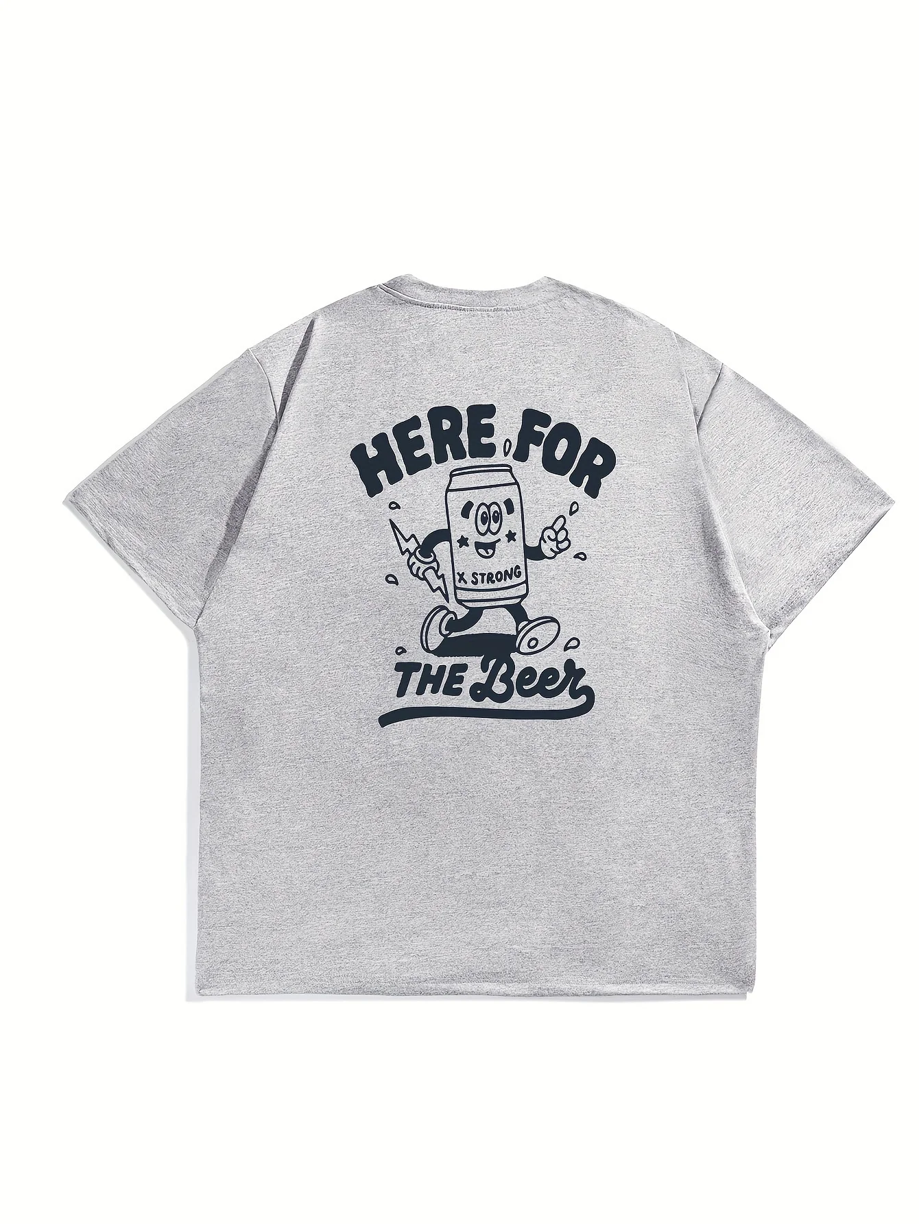 

funny Men's Here Graphic 100%cotton Print T-shirt, Casual Short Sleeve Crew Neck Tee, Men's Clothing For Summer Outdoor.