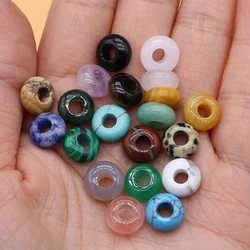 10pcs 5x10mm Abacus Beads Shape Natural Stone Crystal Beads Tiger Eye Agate Quartz Beads for Jewelry Making Necklace Bracelet
