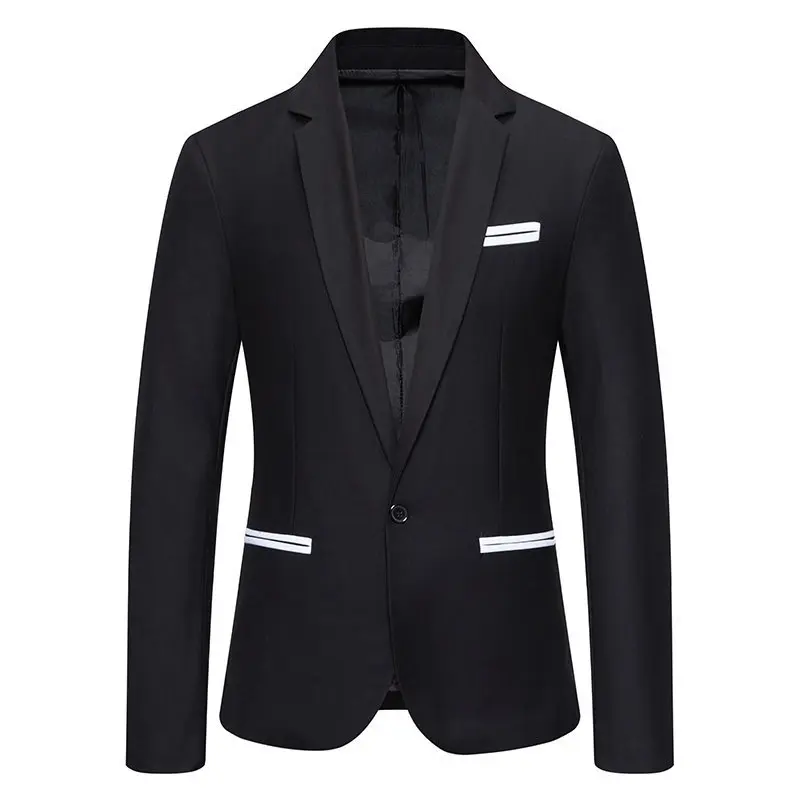 

2024 Spring/Summer New European and American Color Block Suit European Wedding Dress Casual Men's Small Suit