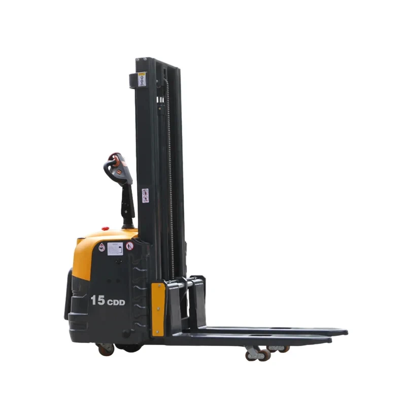 1500Kg Electric Pallet Jack Stacker Full Indoor Forklift With 2M Lift
