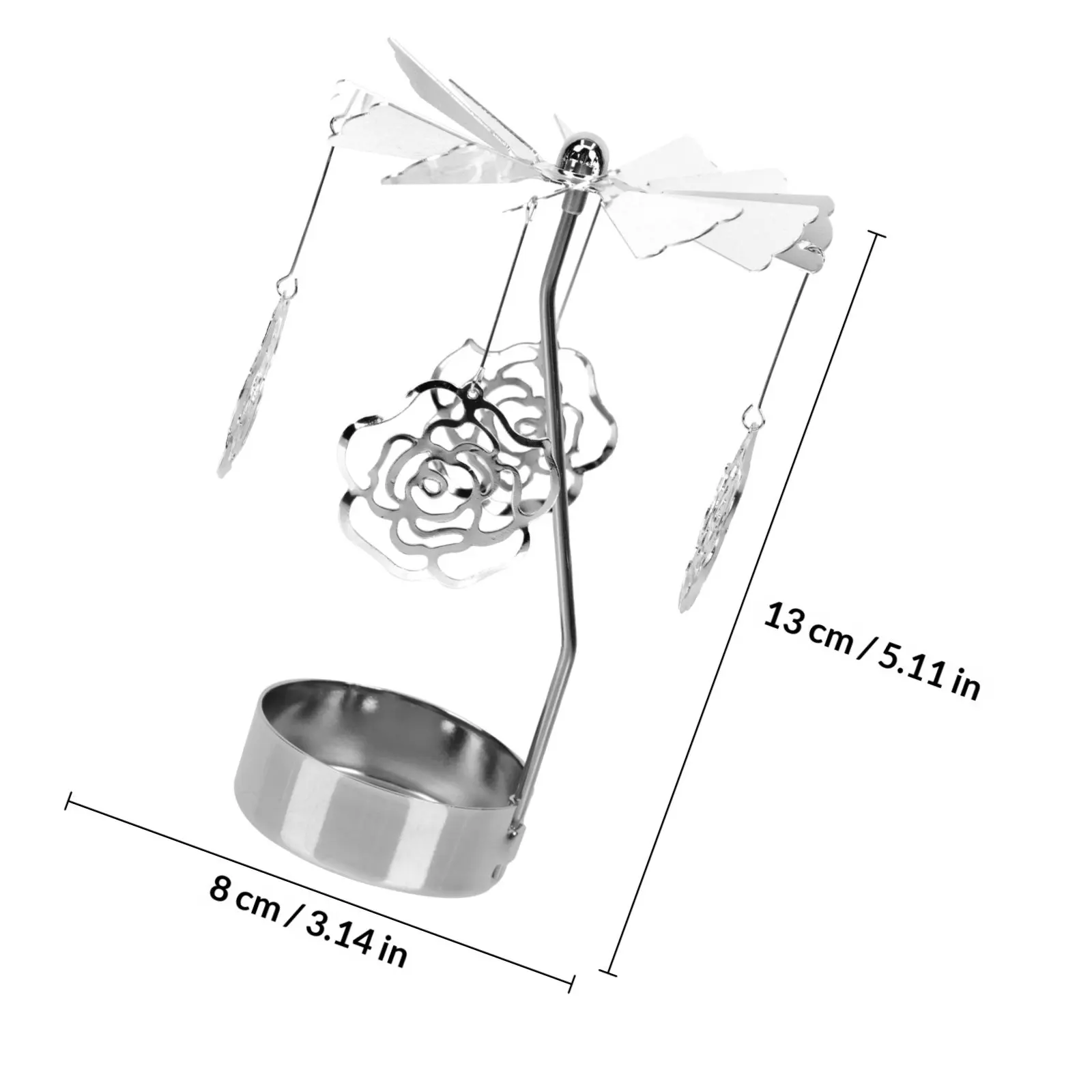 2Pcs Iron Holder Set Premium Decorative Candlestick for Valentine's Day Party Home Office Bar Hotel Tabletop Centerpiece