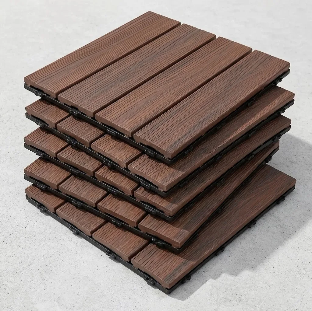 1Pcs Decoration Solid Wood Flooring For Household Splicing Terrace Courtyard Outdoor Ground Balcony Renovation Material