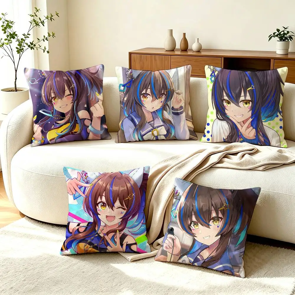 D-Daitaku Helios Umamusume Square Double-Sided printed Pillow Case Bedroom Bedside Pillow Sofa Cushion Cover