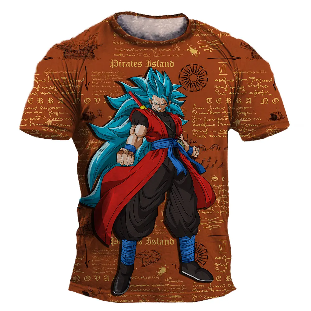 2025 verão animação dragon ball sun wukong 3d impressão digital de secagem rápida camiseta adulto crianças moda topo casual y2k