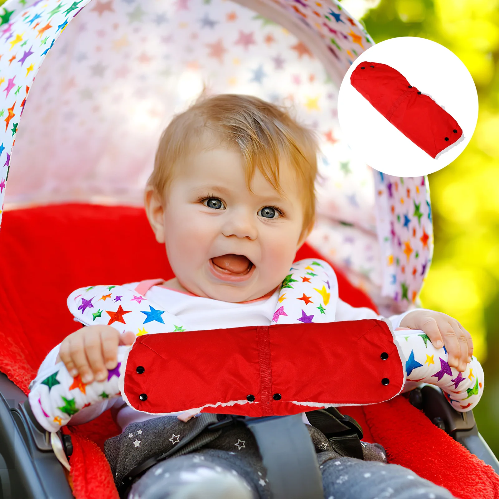 

Зимняя изолированная муфта для рук коляски, толстые теплые варежки для детской коляски, ветрозащитные перчатки для коляски, незамерзающая муфта для рук коляски