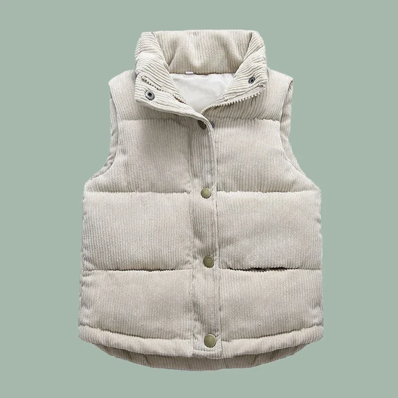 

Winter Children Thicken Vests Fashion Warm Outerwear for Girls Boys Jackets Corduroy Coat Autumn Kids Cotton Jackets Cotton Vest