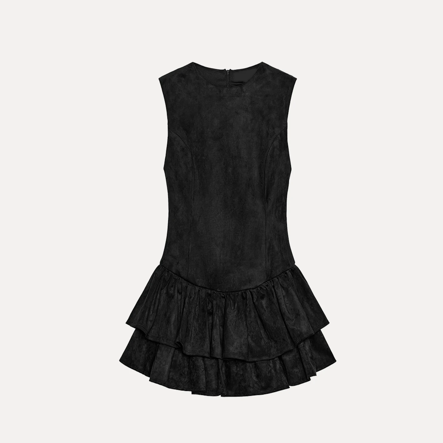 Z Women's ort Dr Faionable Layered Decoration متعدد الاستخدامات Dr Svel Round Ne Stand Fit للارتداء اليومي #5