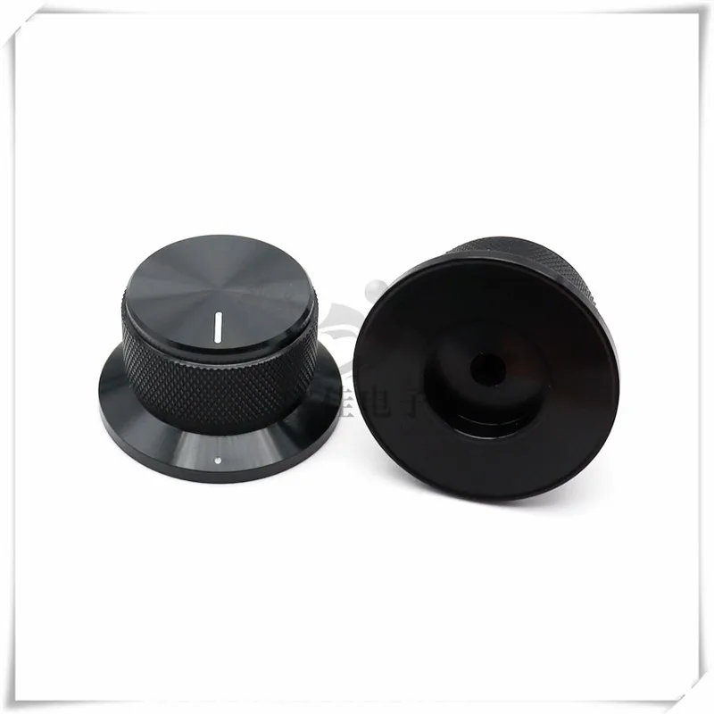 1PCS 44×25MM All Aluminum Knurled Round Shaft Potentiometer Knob Cap Electronic Instrument Power Amplifier Switch Cap Hole 6MM