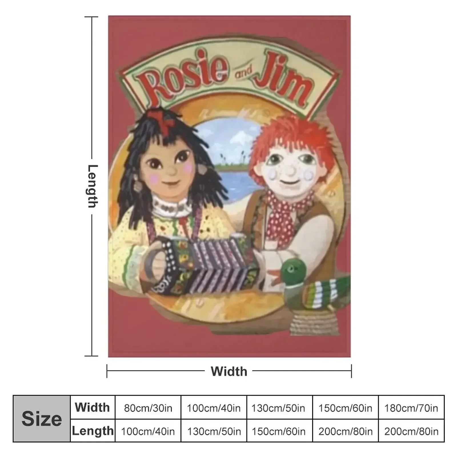 Rosie and Jim Vintage Childrens TV Throw Blanket wednesday Blankets For Baby Blankets