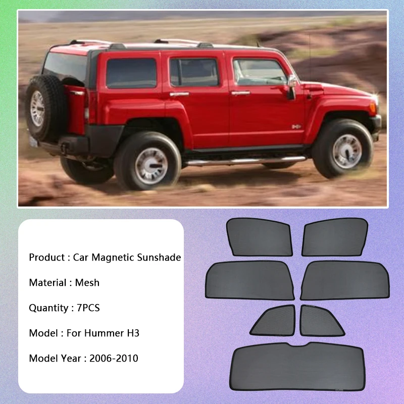 Magnetic Sunshade For Hummer H3 2006 2007 2008 2009 2010 UV Protection Privacy Avoid Light Visor Car Accessory Auto Part Curtain