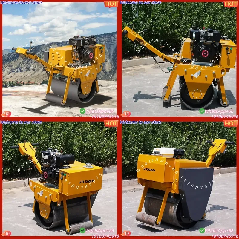 CE Certificate Small Construction Machinery 325kg Walk Behind Single Drum Vibratory Road Roller Compactor for Asphalt and