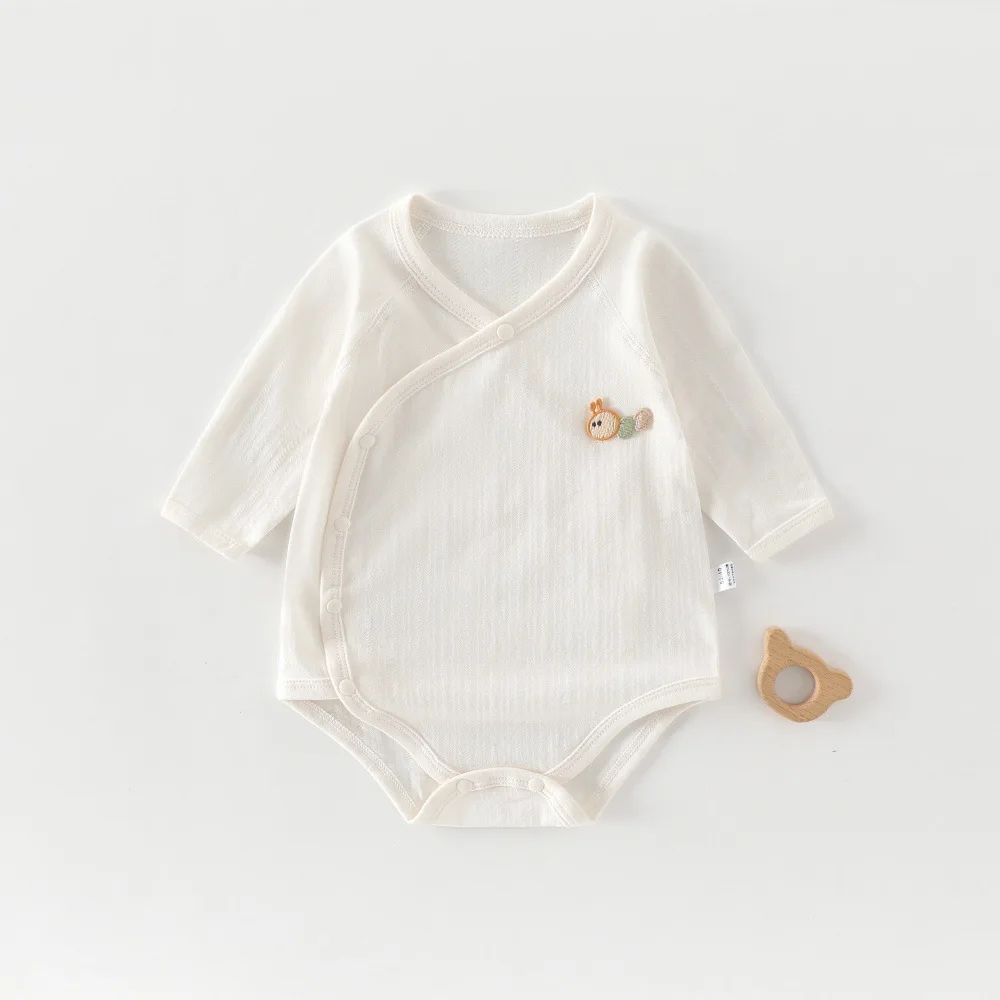 Spring Newborn Delivery Room Baby Jumpsuit Thin Breathable Summer Baby Girl Jumpsuit Mid Sleeve Shorts Jumpsuit 0-18 Months