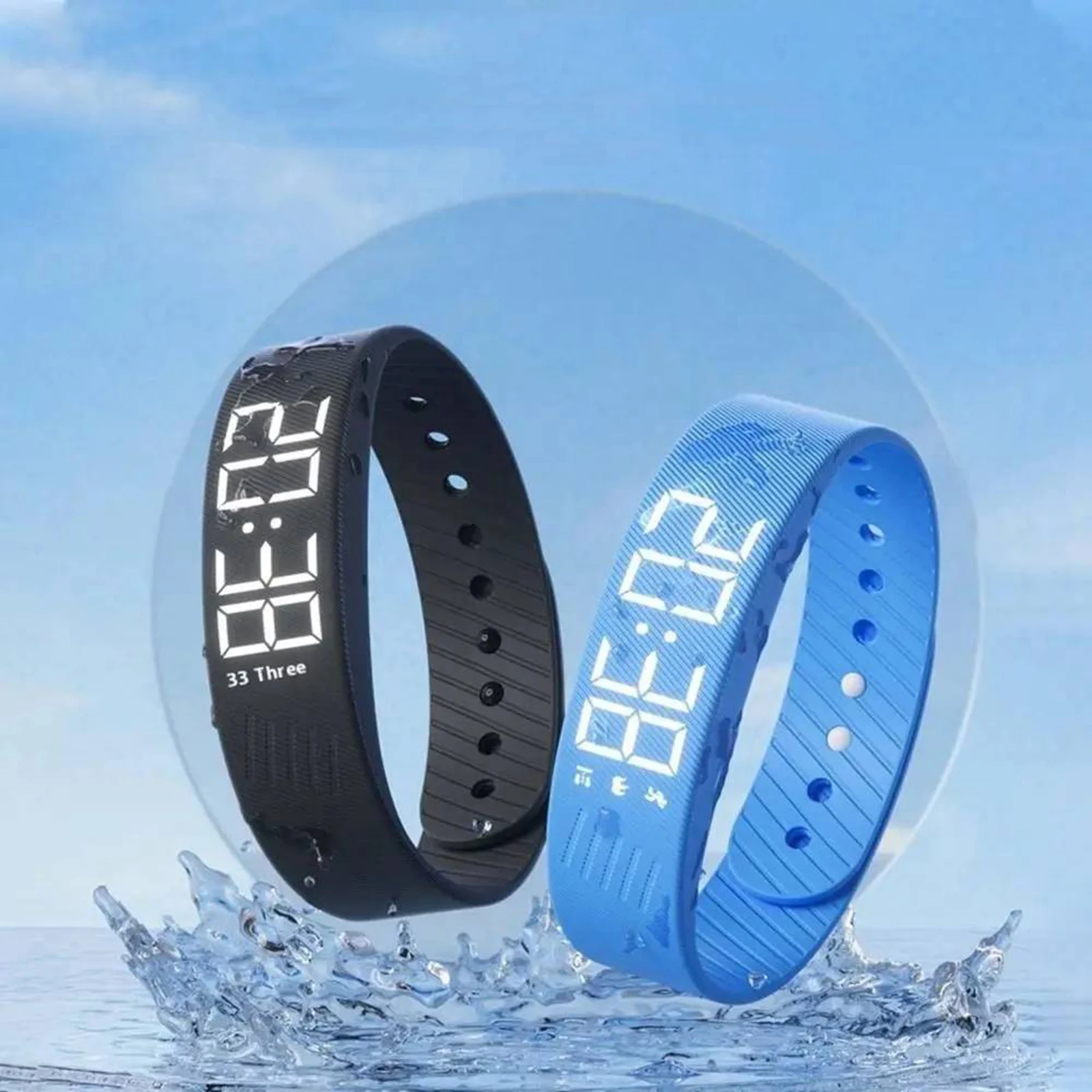 

﻿ Smart Bracelet Vibrating Alarm Wristband W/Step Counter Pedometer Silent Vibration Alarm Watch Unique for Deepsleepers Elderly