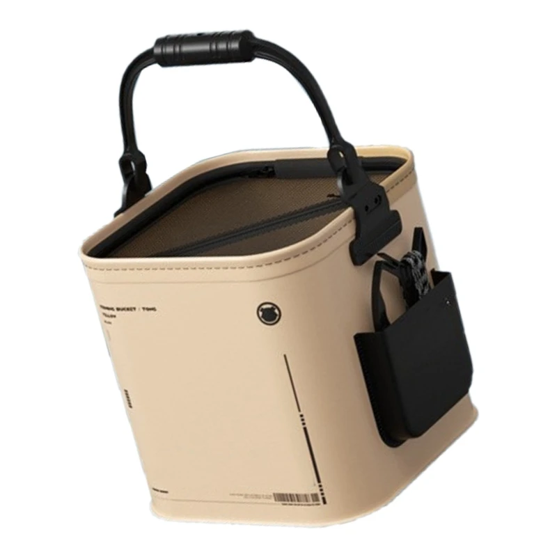 دلو صيد حاوية مياه قابلة للطي مع دلو حمل بسعة كبيرة