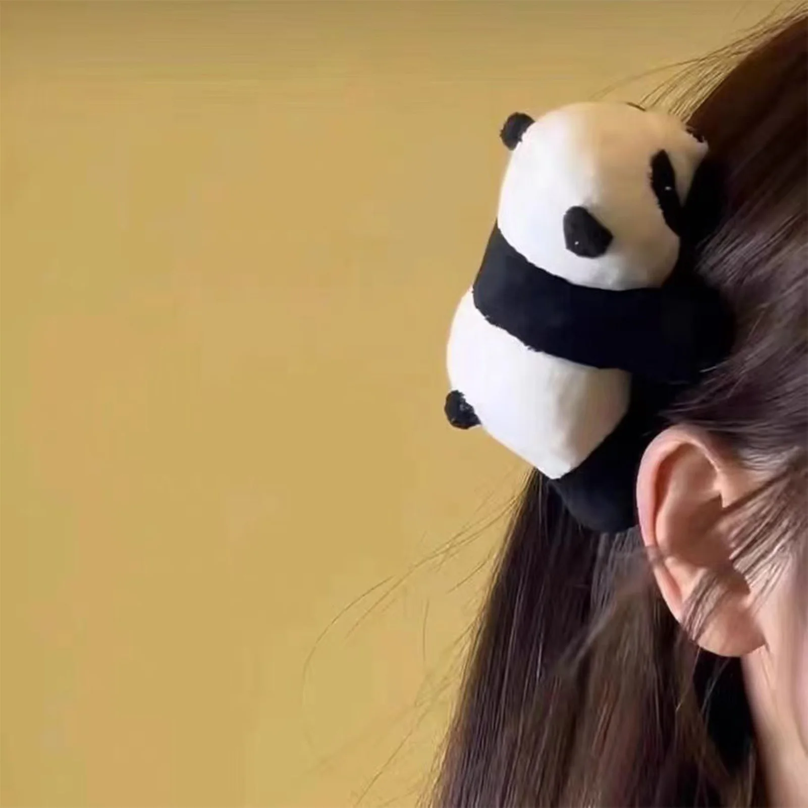 Panda Hair Clip for Girls 3D Plush Animal Hair Accessory Cute Panda Hairpin for Kids Toddlers Women Perfect for Daily Wear Party