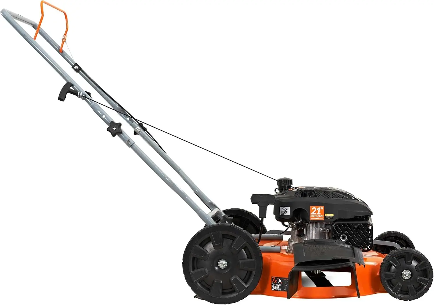 21 in. 170cc 2-in-1 Gas Walk Behind Push Lawn Mower with High Rear Wheels image 3