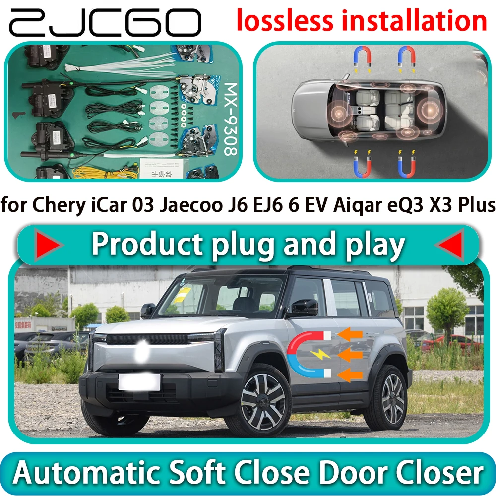 

for Chery iCar 03 Jaecoo J6 EJ6 6 EV Aiqar eQ3 X3 Plus Auto Pull Soft Close Door Kit Power Latch Door Catch Soft Closing Assist