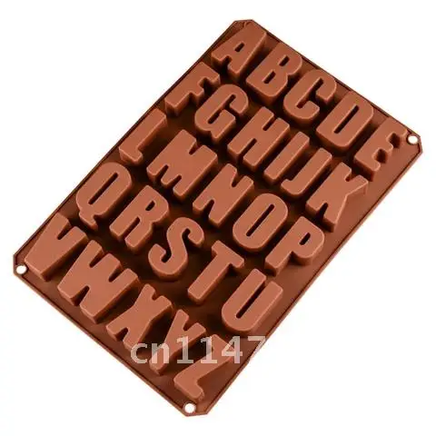 Capital Letters Silicone Concrete Mold 3D Alphabet Cement Plaster Resin Molds Soap Fondant Cake Baking Chocolate Decorating Tool