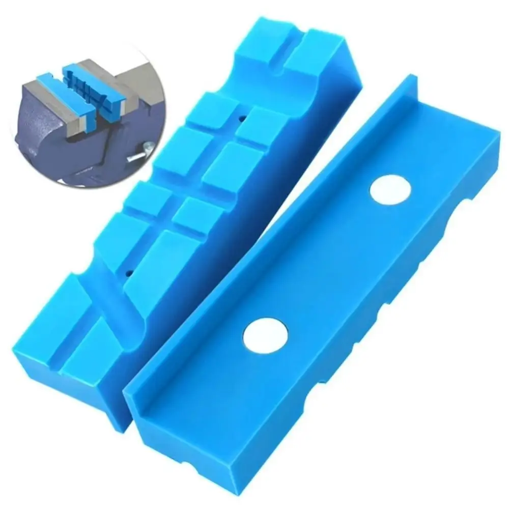 Blue Rubber Vise Protection Strip Magnetic Face Pads Vise Protective Jaws 4/5/6 Inch Protective Cover Vise Jaw Pads Bench Vise