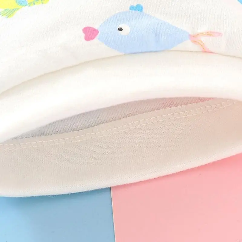 97BE Turban Beanie Cap Baby Gifts Soft Cotton Comfy No Scratch Mittens Socks