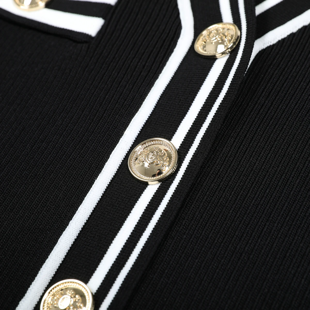 Primavera y otoño nueva moda viajero manga larga cuello empalme tira camisa de punto de las mujeres cárdigan versátil abrigo