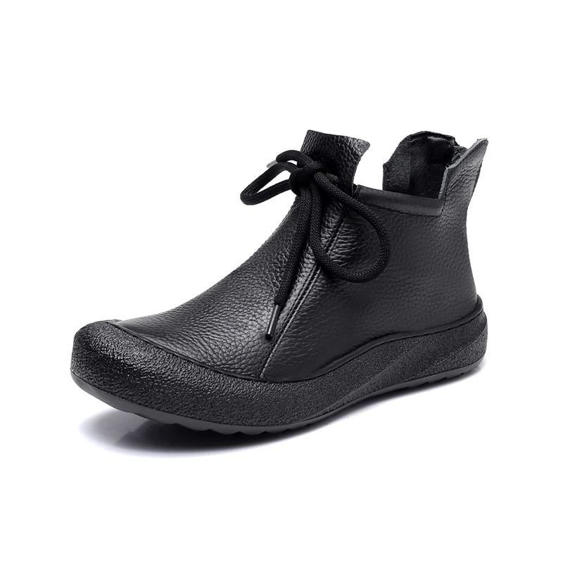 Women's Ankle Boots Flats Fashion Dress Shoes Lace Up Casual Woman Sport Shoes 2025 Winter Cozy New Walking Mujer Chelsea Boots