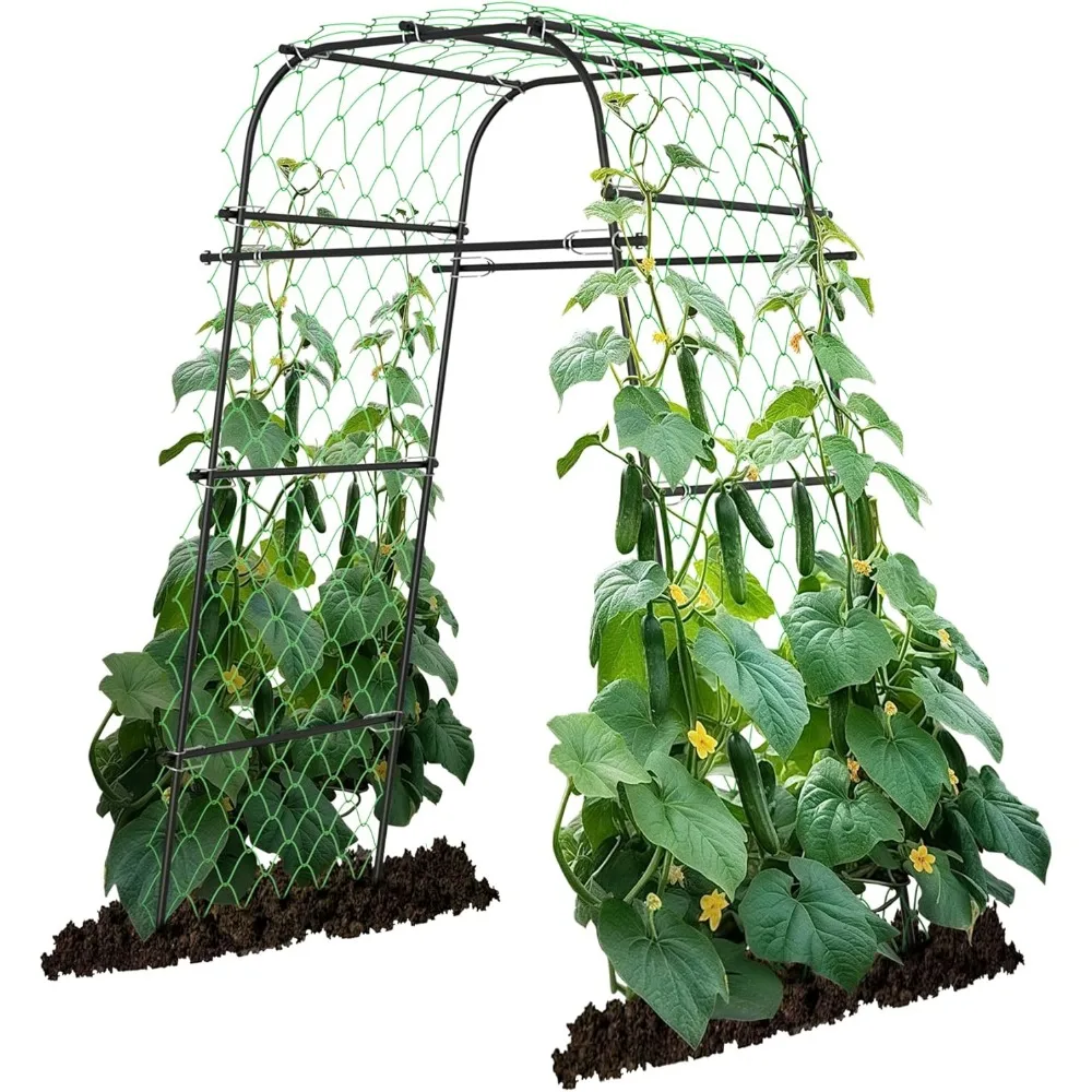 

6.7FT Rust-Proof Metal Garden Arch Trellis for Climbing Plants, Vegetables, and Flowers Outdoor Support