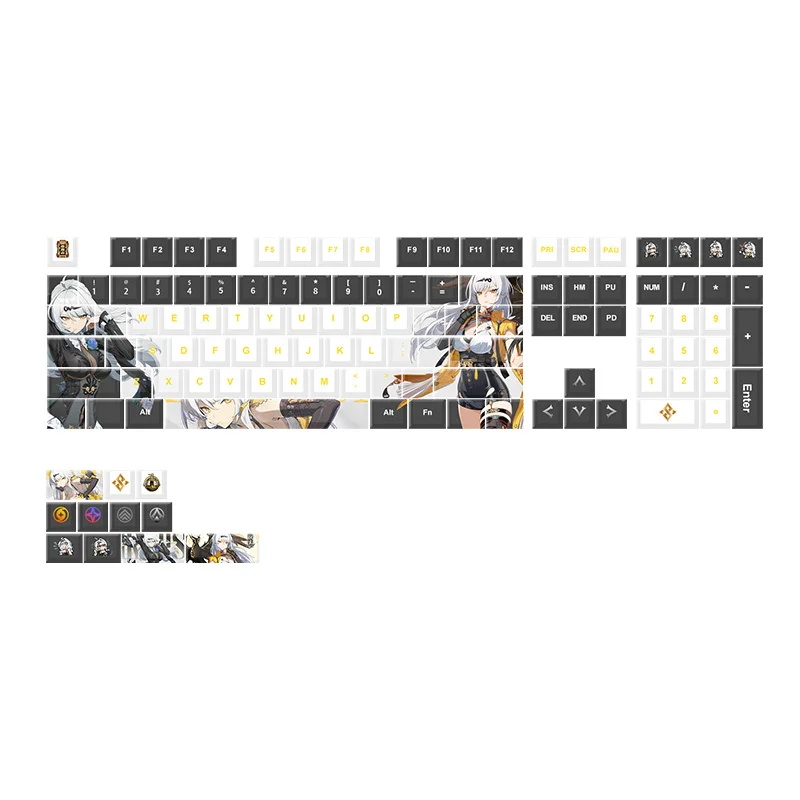 Yixuan Keycaps Game Zenless Zone Zero PBT 108-Key Keycap Set - 5-Side Dye-Sub MX Stem Compatible for All Cross-Switch Keyboards