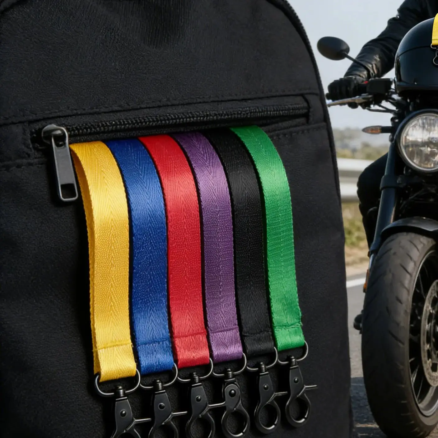 Custom Numbers Webbing Car Key Chain Ring Rope Personalize Logo Motorcycle Keychain Waist Strap Print Name Hanging Bag Keyring