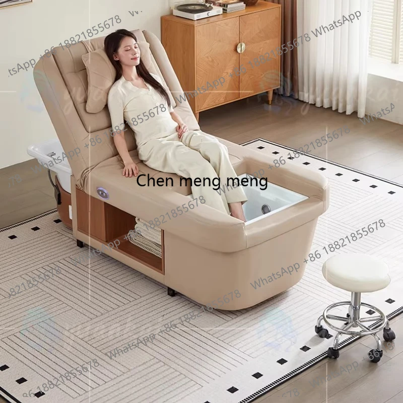 Electric shampoo bed barber shop, head lift therapy, foot bath, foot bath, SPA massage and beauty integrated bed