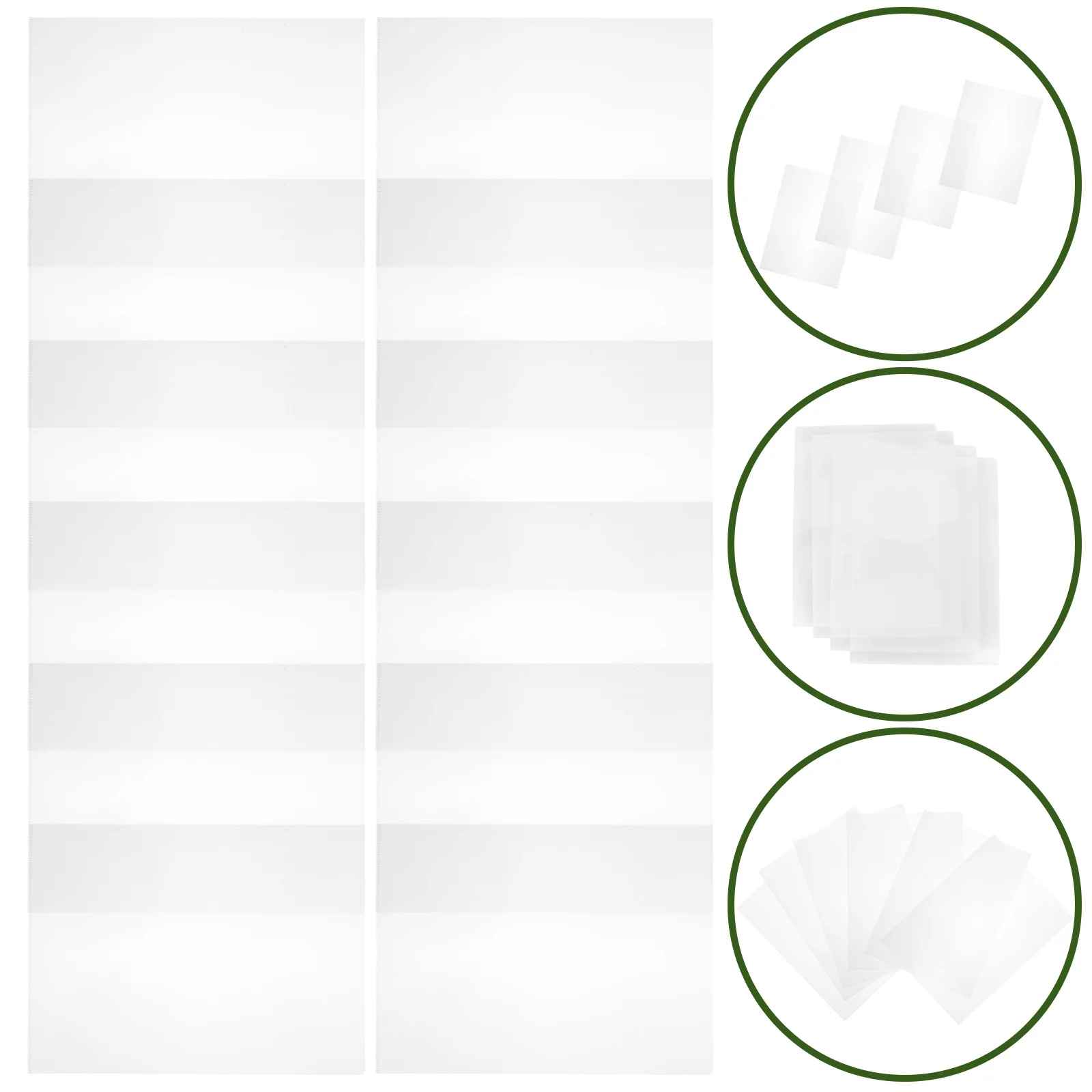

24pcs Transparent File Folders Clear Plastic Document Protectors Pp Material Office Study Holders For A4 Paper Business