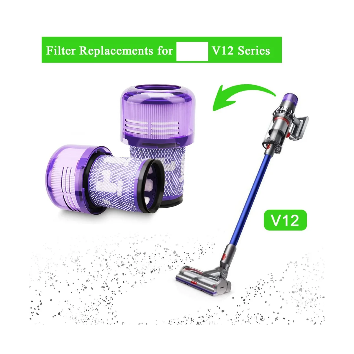 Replacement Part HEPA Filter Compatible for V12 Vacuum Cleaner Accessories Replace Parts 971517-01