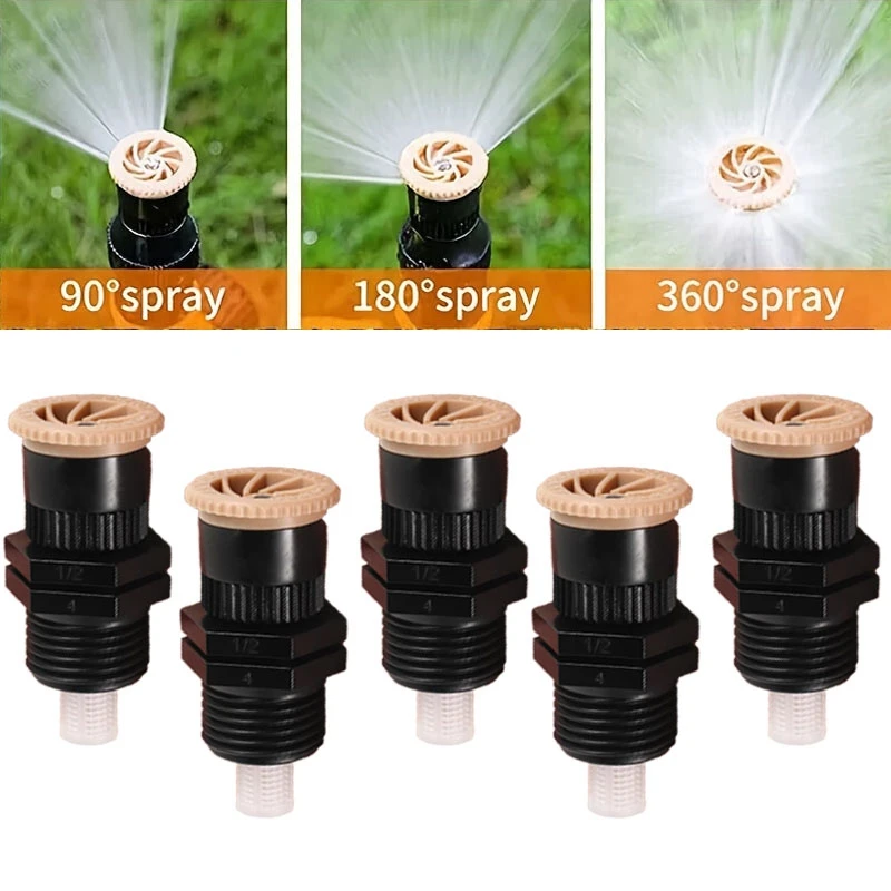 Automatic Watering Sprinkler Heads with 360-degree Adjustable Design, Adjustable at Will for Outdoor Grass Garden Yard Lawns