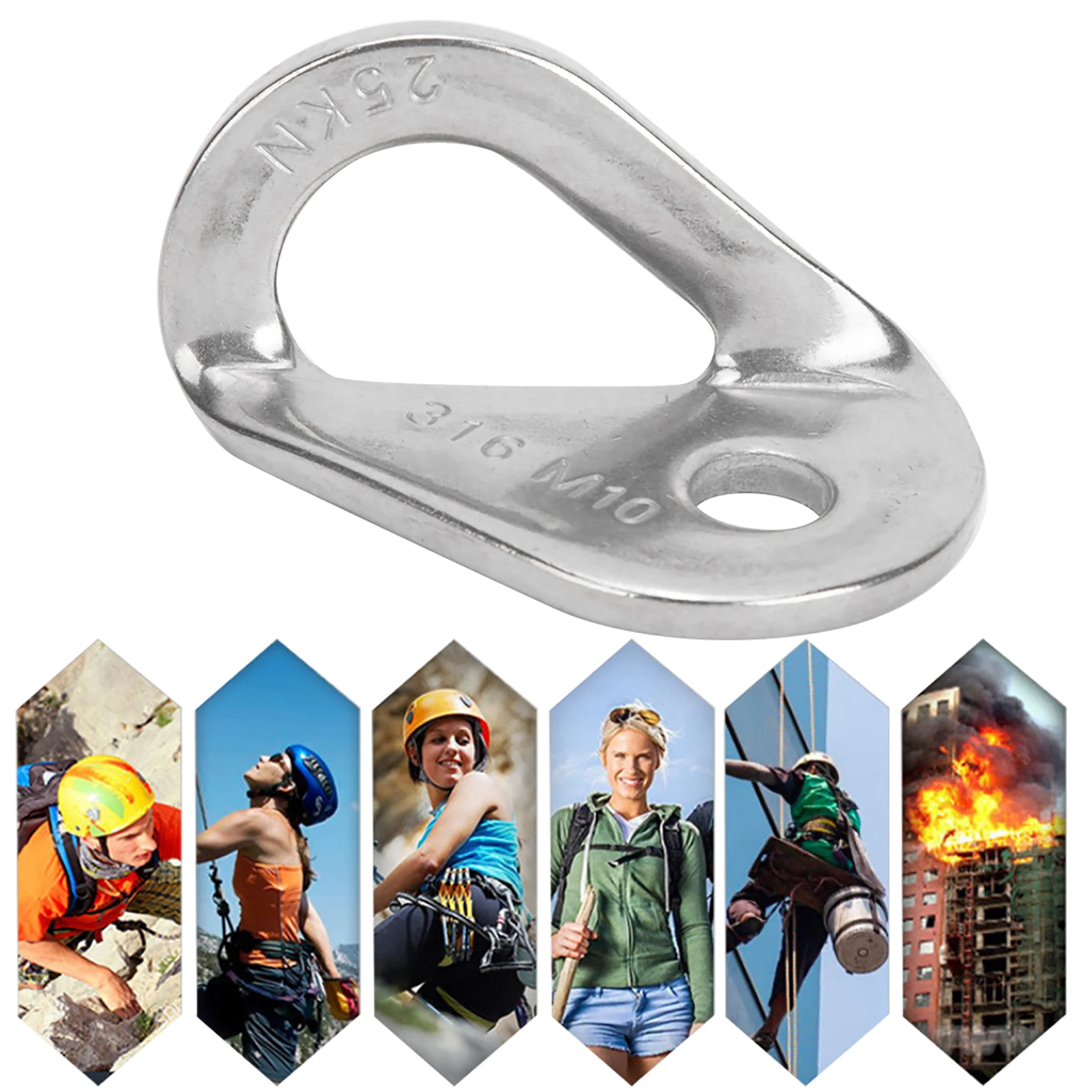 316 Stainless Steel Rock Climbing Exploring Hanging Fixed Points Piton Outdoor Mountaineering Equipment Climbing Hanging Point