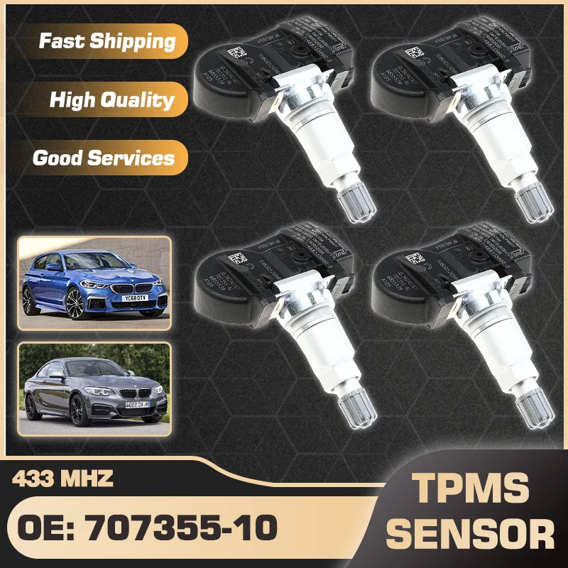 

433 MHz TPMS Tire Pressure Sensor For BMW 1 Series F20 F21 2010-2019 BMW 2 Series F22 F23 F44 F45 F46 2014-2020 70735510 6855539