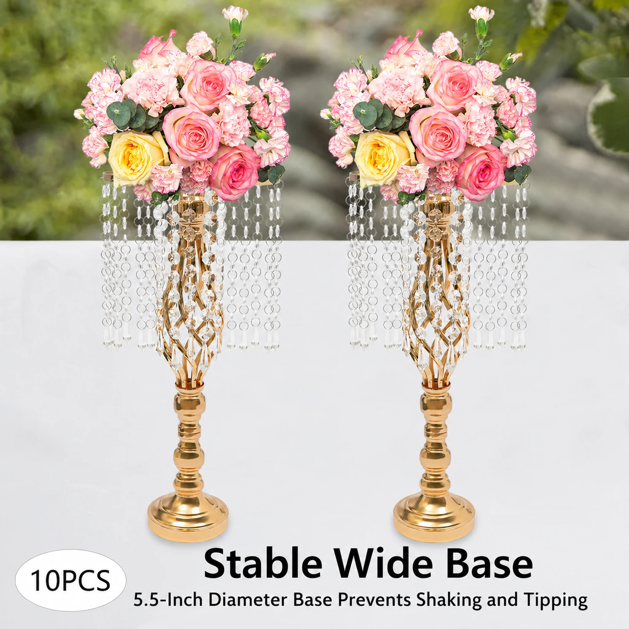 ขาตั้งดอกไม้คริสตัลสูง 19.3 นิ - Centerpiece Vase Tall บทวิจารณ์และราคา